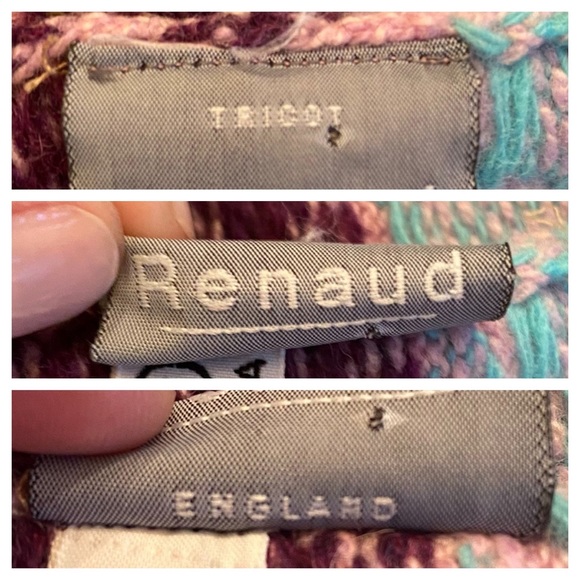 Renaud England Fair Isle Knit Beanie Hat Tassels Lambswool Angora Pink Brown - Picture 2 of 9